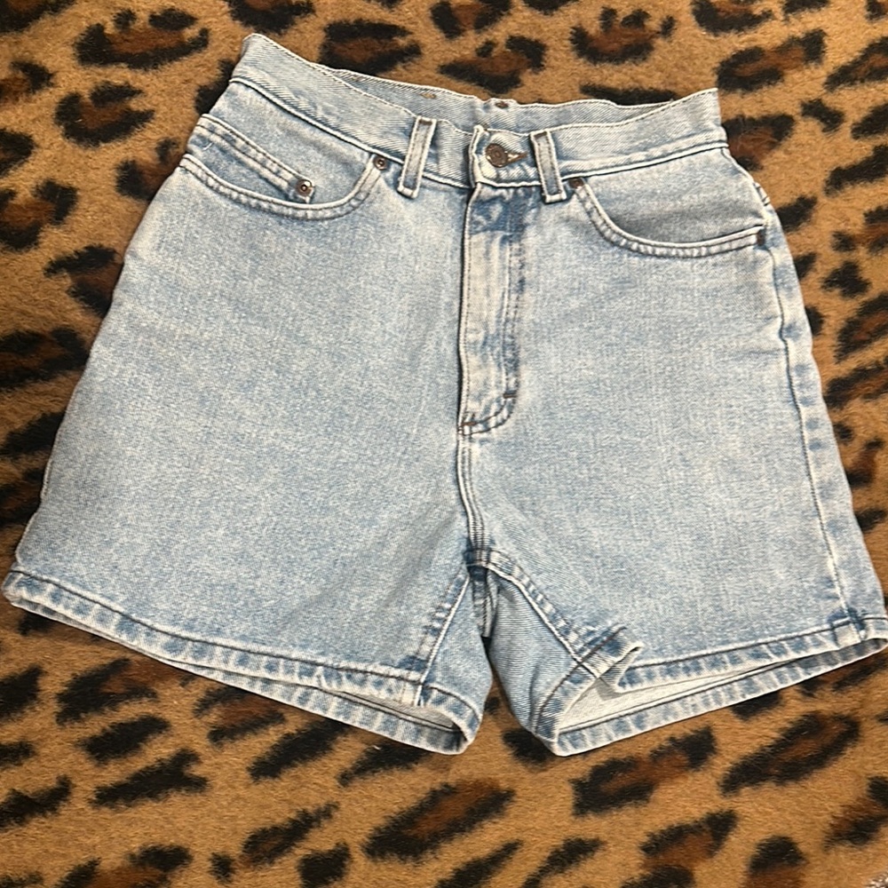 Lee Blue Jean Shorts High-Waisted Vintage Style